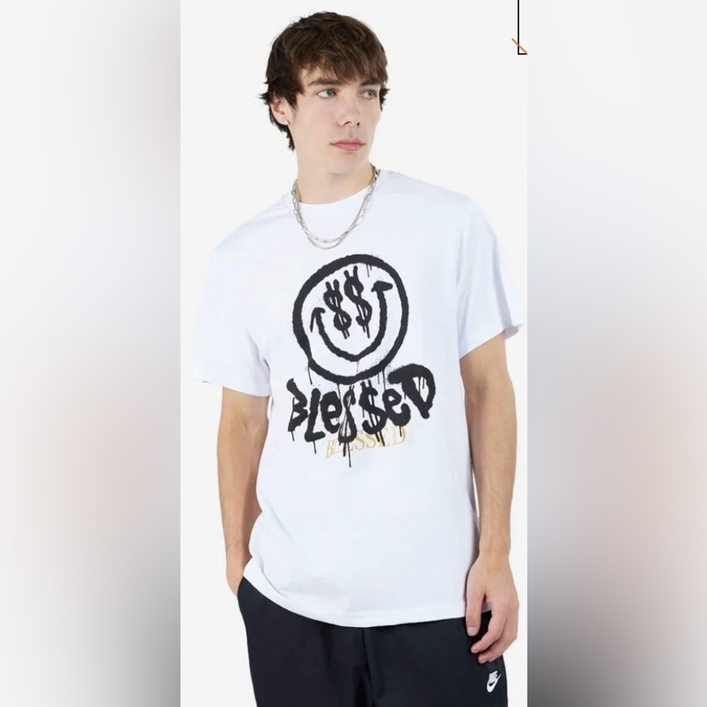 Mister Tee Blessed Smiley Dollar-T-Shirt Men’s Sz S NEW